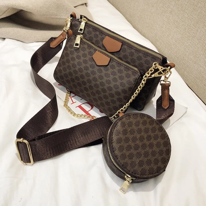 

Bags for Women Vintage Fashion New Three-in-one Package Shoulder Bags Casual Brand Handbags High Capacity Messenger Bag