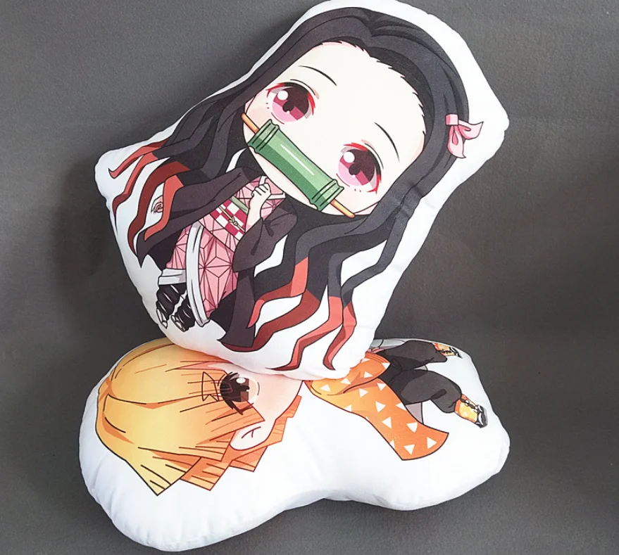 Аниме Kimetsu no Yaiba Печать Подушка плюшевая игрушка Kamado Tanjirou Nezuko Q veision Подушка игрушка 45 см подарки