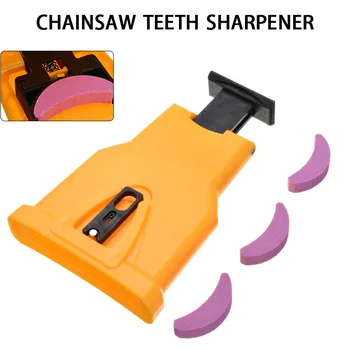 

Chainsaw Saw Chain Abrasive With 3Pcs Sharpening Stone Woodworking Chainsaw Teeth Sharpener Grinder Tool Portable Abrasive Tool