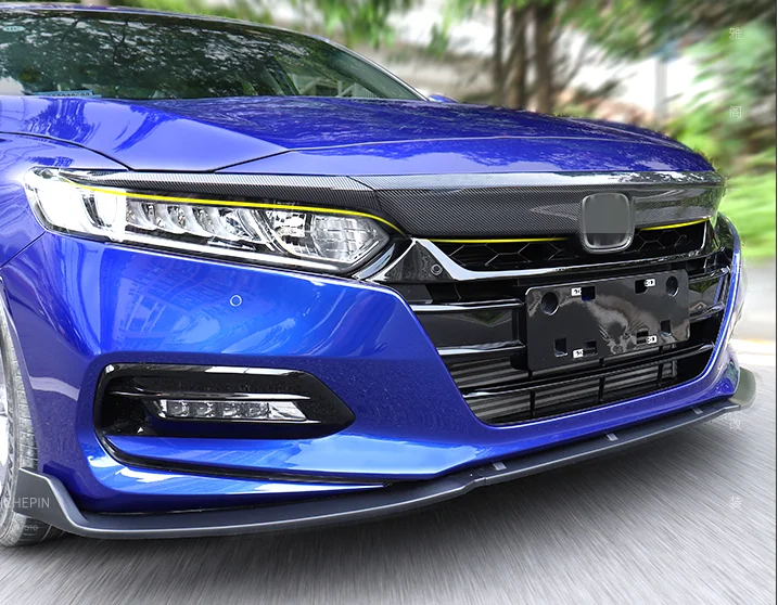 Подходит для Honda Accord углеродное волокно передняя крышка капота Крышка Капота отделка 3 шт