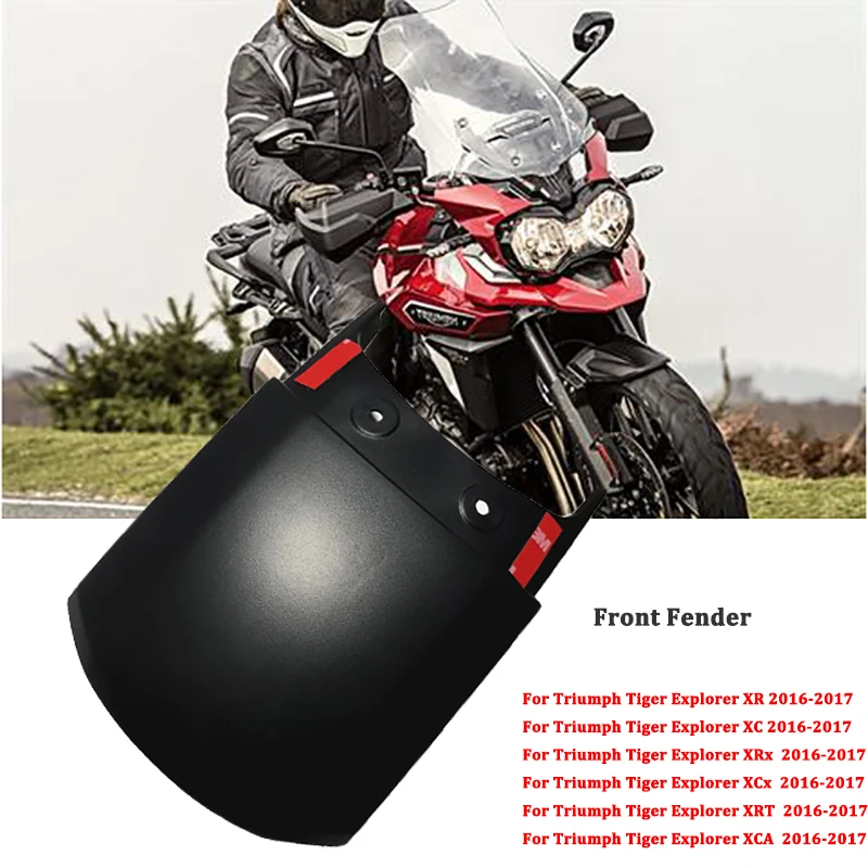 

For Triumph Tiger Explorer XR/XC/XRx /XCx/XRT/XCA 2016 2017 Motorcycle Black Front Mudguard Extender Fender Splash Extension Pad