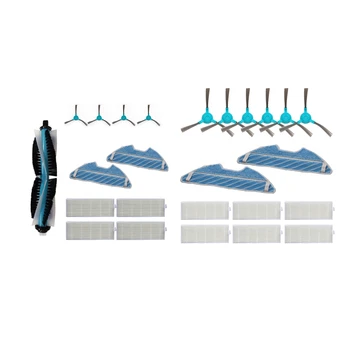 

2 Set Soft Texture Brushes & Rags & Filters Kit Sweeper Accessory Set Robot Sweeper Accessories Replacement for Conga 1390 1290