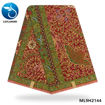 

LIULANZHI African Wax 6 yards High Quality 100% Cotton Ankara Prints Tissu for Rompers Sewing Prints Wax ML9H2143-58