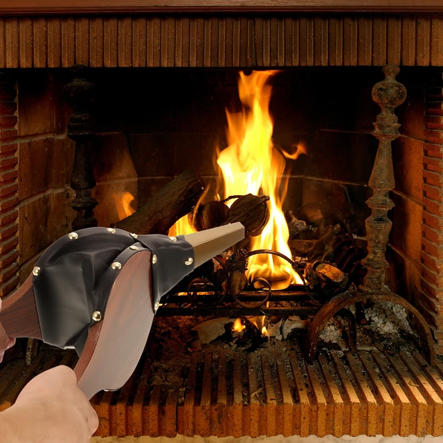 BBQ Air Blower Bonfire Campfire Fireplace Wood Bellows Outdoor Barbecue  Tools Manual Barbecue Wooden Air Blower - AliExpress