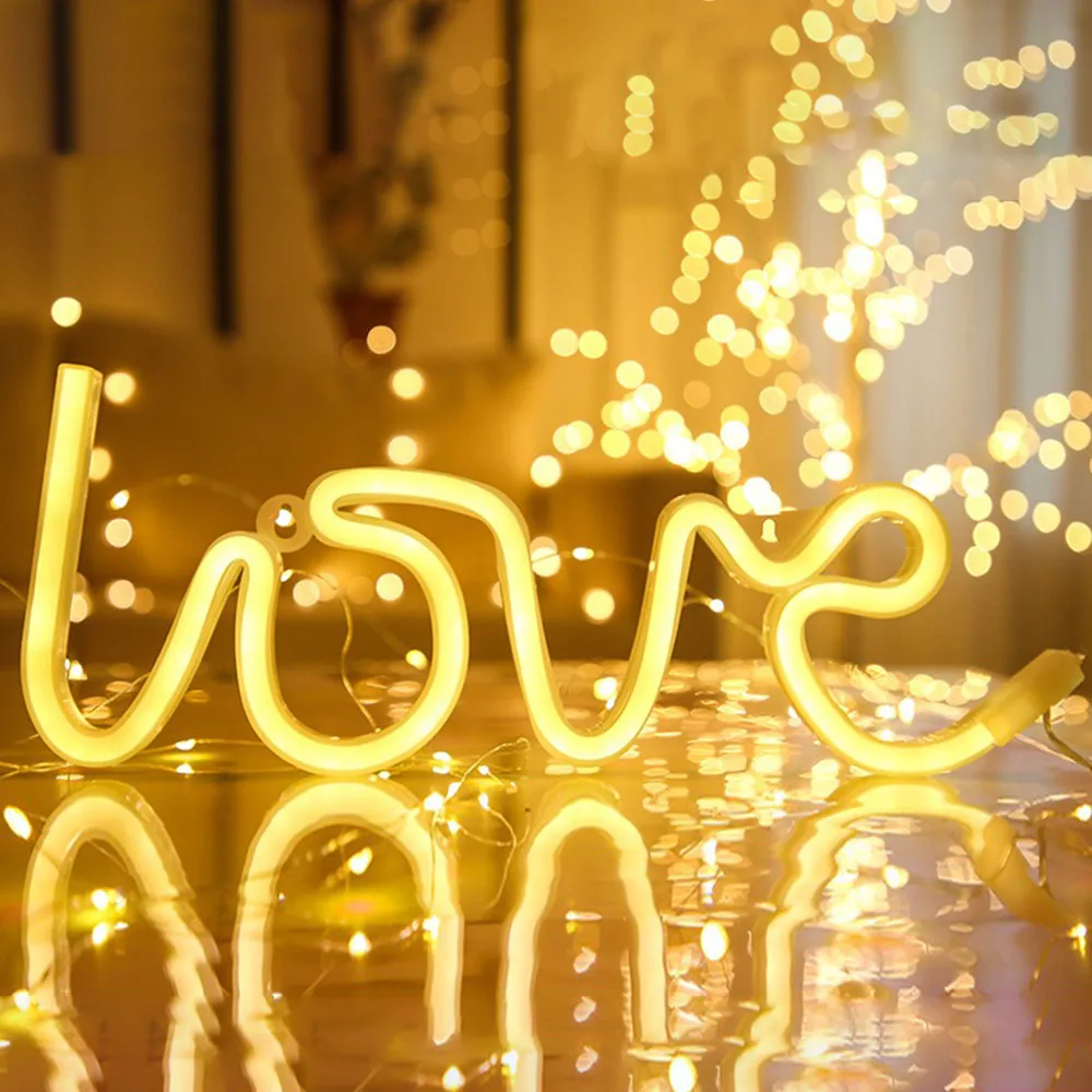 Неоновый настенный светильник неоновый с батарейным питанием ночной Светильник