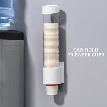 Storage Rack Hotel Shockproof Adhesive Large Capacity Cup Dispenser Wall Mounted Transparent Anti Dust Party Supplies Plastic