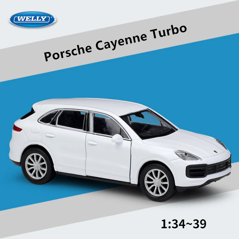WELLY 1:36 Porsche Cayenne Turbo из белого сплава модель машины для моделирования коллекция