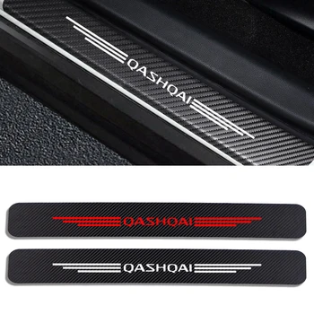 

Sports Car Door Threshold Stickers For Nissan Qashqai Car Carbon Fiber Sticker 4pcs/set Door Sills Protector Decals Accessories