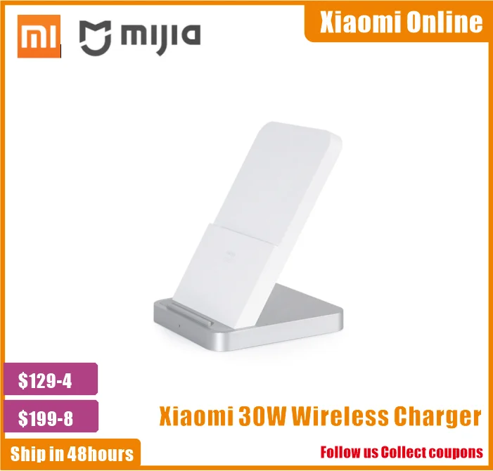 2020 Оригинальное вертикальное Беспроводное зарядное устройство Xiaomi с воздушным