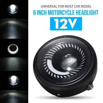 

6.5'' Motorcycle Cafe Racer Vintage Universal LED Protection Headlight High Low Beam for Honda for Yamaha