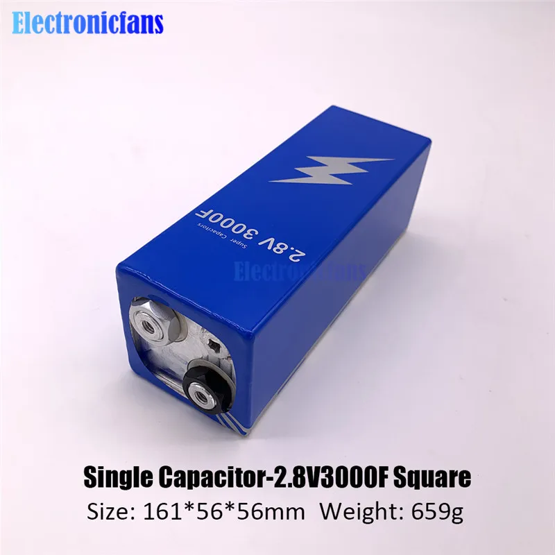 2,8 V 3000F сверх яркий конденсатор низкий ESR высокочастотный супер конденсатор 2.8V3000F для автомобиля 161*56*56 мм с защитной платой