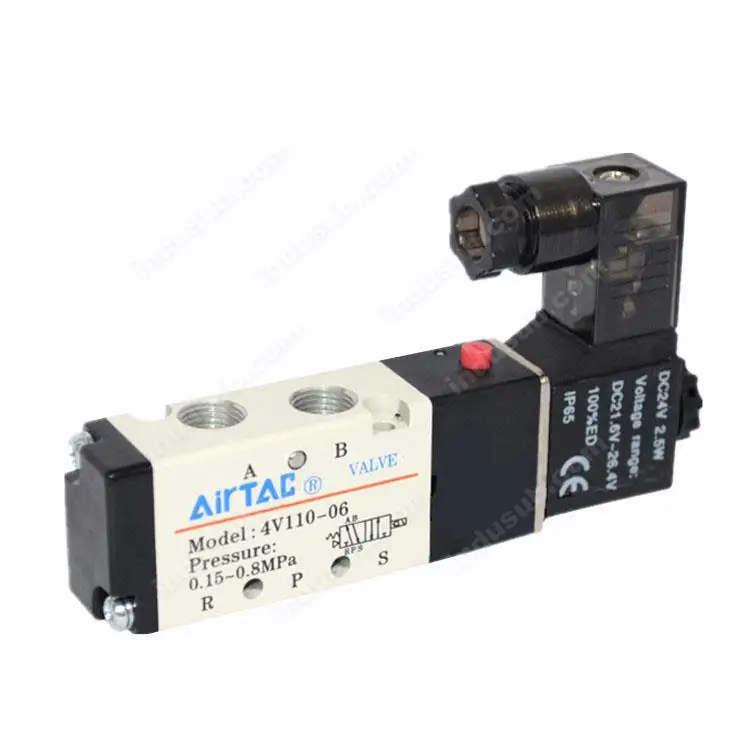 

4V210-06 Position Electric Solenoid Valve 1/8" AC110V 220V Pneumatic parts air control valve