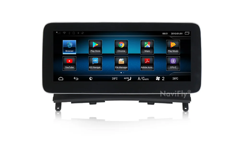 NaviFly Android 9,0 автомобильный DVD мультимедиа для Mercedes Benz C Class W204 2008-2013 Авто gps Navi плеер с ips wifi 4G LTE BT