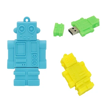 

Cute Robot USB Flash Drive Stick 64GB Memory Disk Cartoon Robot 4GB 32GB 16 8 256 gb Pendrive Thumb/Car/Pendrive Key/creati gift