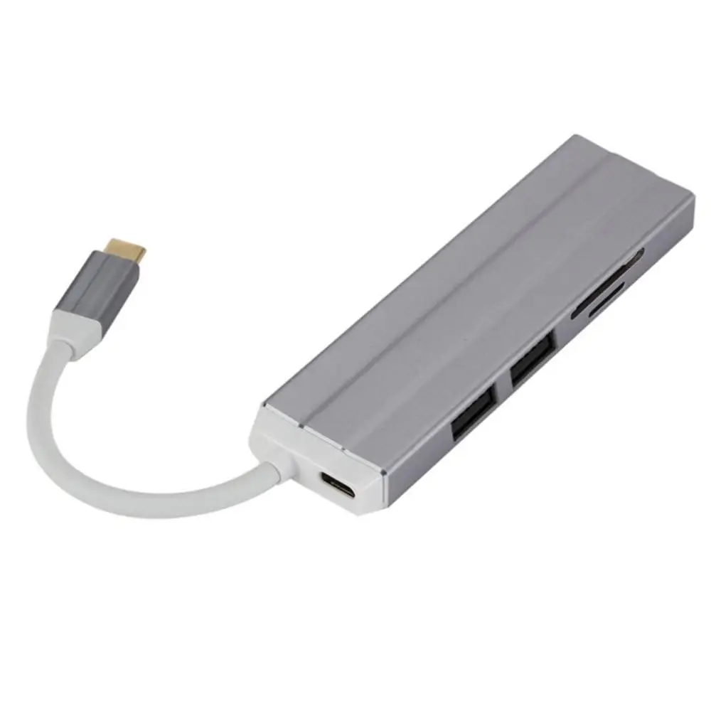 6 в 1 USB-C концентратор 4 к HD видео аудио кабель адаптер Тип C к HDMI usb 3,0/usb 2,0 с SD/TF кард-ридер Тип C usb-хаб