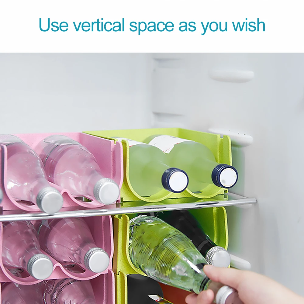 Refrigerator Storage Box Can Beverage Organizer Wine Juice Bottle Storage Rack Tool Shelf Kitchen Accessories Gadgets