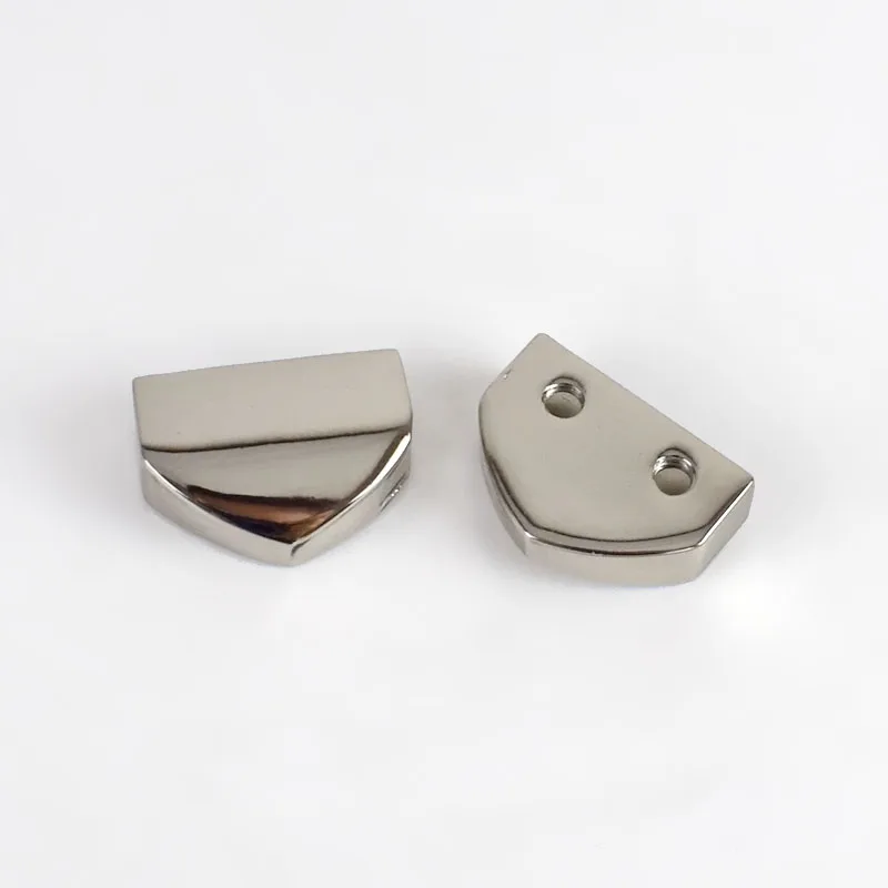 10/20pcs 16mm Metal Zipper Decoration End Clips Stopper Screws Handbag Straps Tail Clasp Cord Lock DIY Hardware Accessories - Color: silver