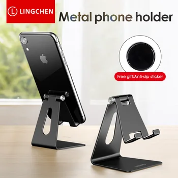 

Phone Holder Stand for iPhone 11 Xiaomi mi 9 Metal Phone Holder Foldable Mobile Phone Stand Desk For iPhone 7 8 X XS For iPad