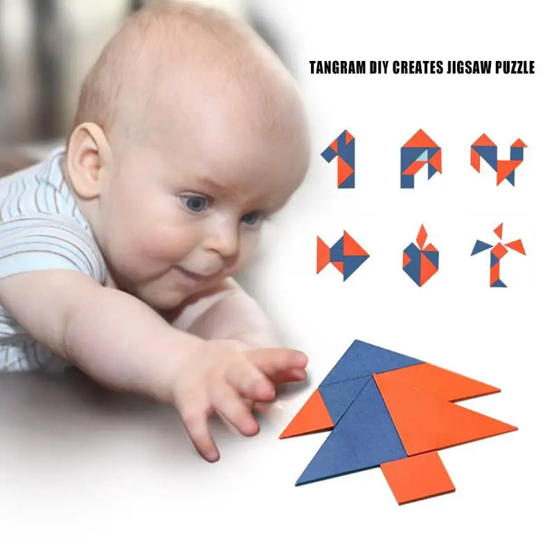2 набора, креативная настольная игра Qiqiaoban Tangram, головоломка, игрушка для детей, подарок для детей, для улучшения мышления, мозжечка, баланс