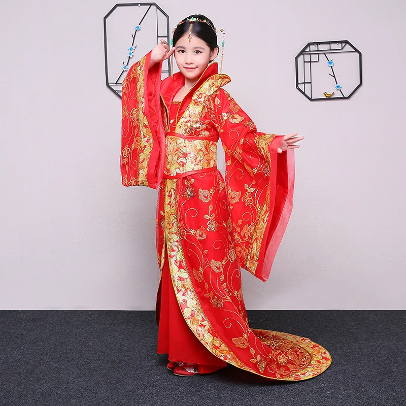 Детские сценические костюмы Hanfu женские династии Тан Императорский дворец с