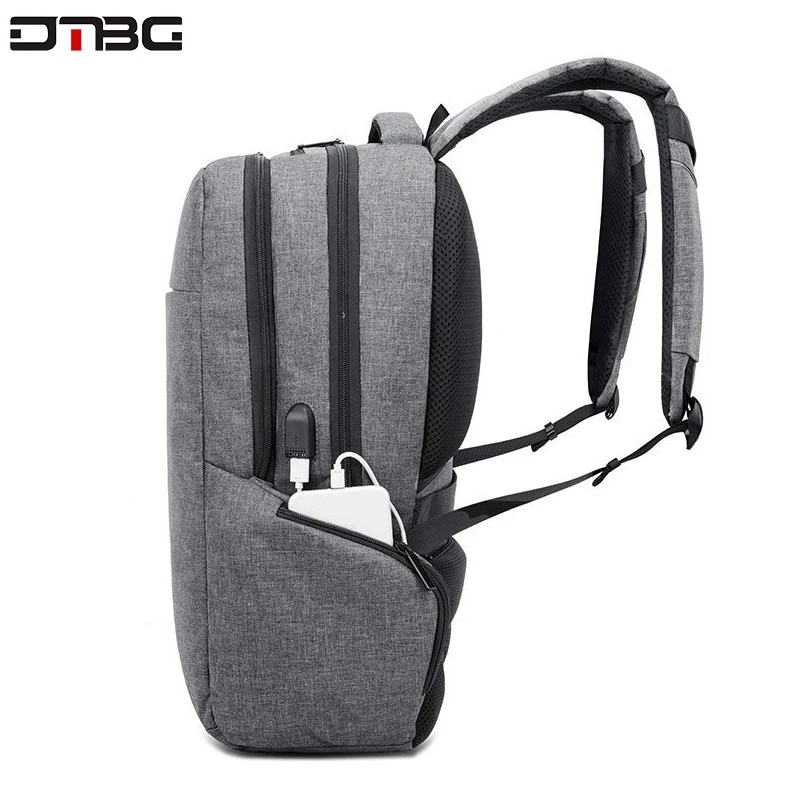 DTBG модный рюкзак, 17,3 дюймов, черный, серый цвет, рюкзаки, умная сумка, пакет с usb зарядным портом, большая емкость, водонепроницаемый рюкзак