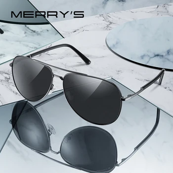 

MERRYS DESIGN Men Classic Pilot Sunglasses HD Polarized Lens Mens Eyewear For Driving Fishing UV400 Protection S8336
