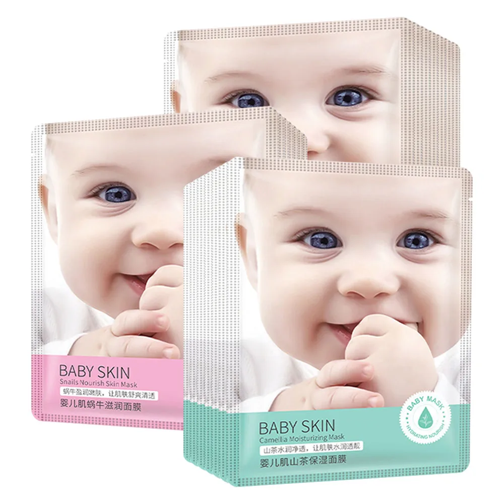 Baby Skin Facial Mask Natural Snail Nourish Moisturizer Face Hydrating Whitening Shrink Pores Anti Aging Care | Красота и здоровье
