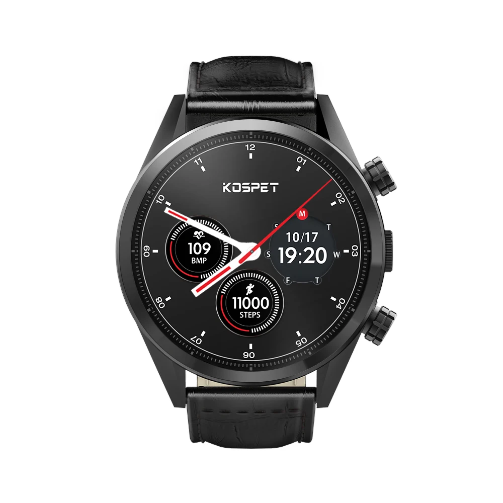 KOSPET HOPE 3 ГБ 32 ГБ Android7.1.1 4G умные часы для мужчин 8.0MP 1,3" 620 мАч IP67 водонепроницаемые керамические Смарт-часы телефон для IOS