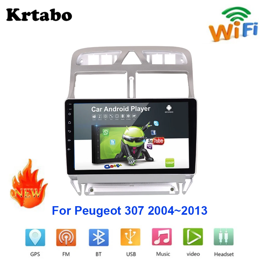 

Car radio Android multimedia player For Peugeot 307 2004~2013 Car touch screen GPS Navigation Support Carplay Bluetooth