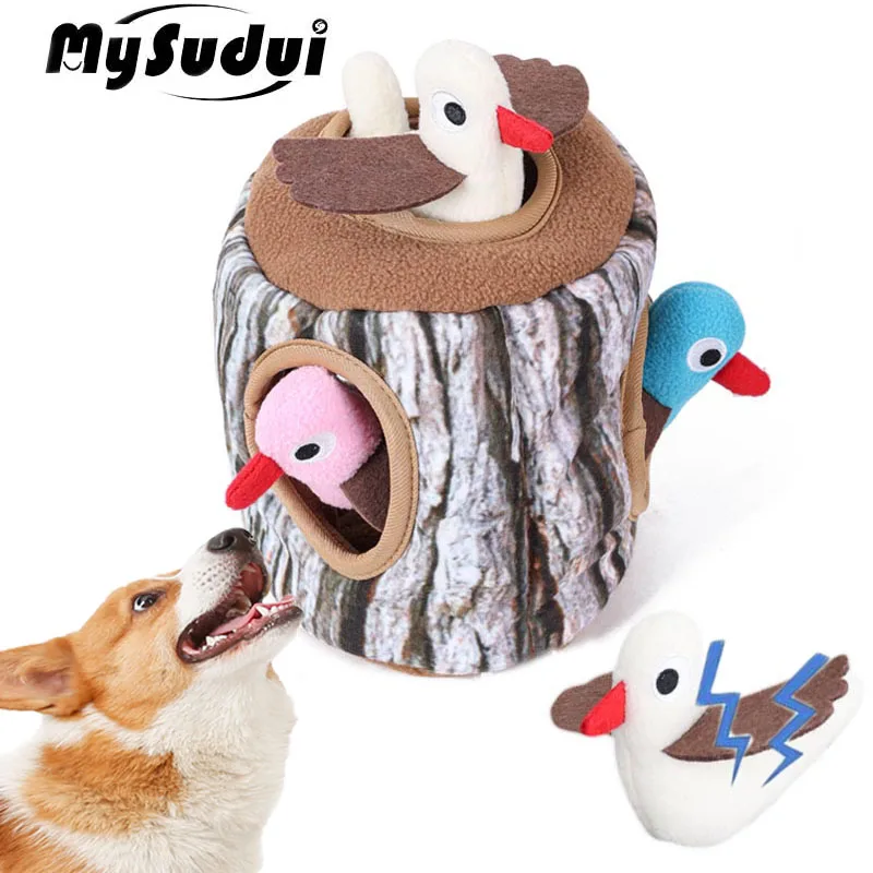 

Stuffed Pet Dog Training Hunting Toy Interactive Dog Food Puzzle Toys Slow Feeder Sniffing Training Iq Treat Dispenser Squeaker