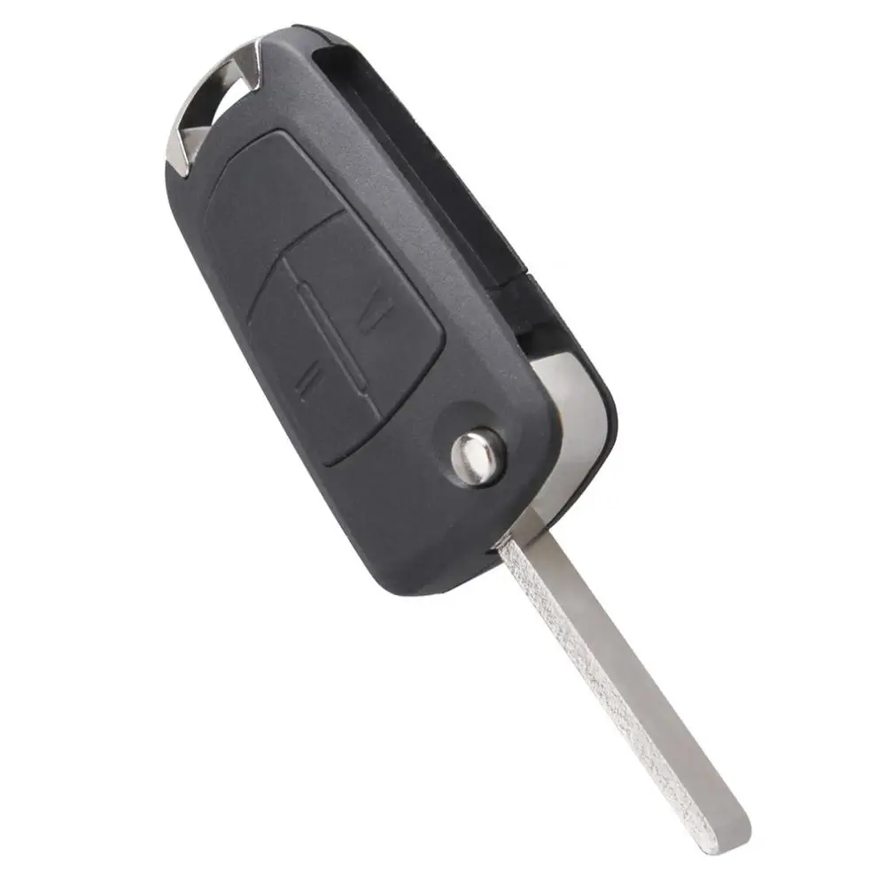 

Black 2 Buttons Folding Flip Car Key Blade Replacement Remote Auto Key Fob Shell Case No Chip for Opel Corsa Vectra