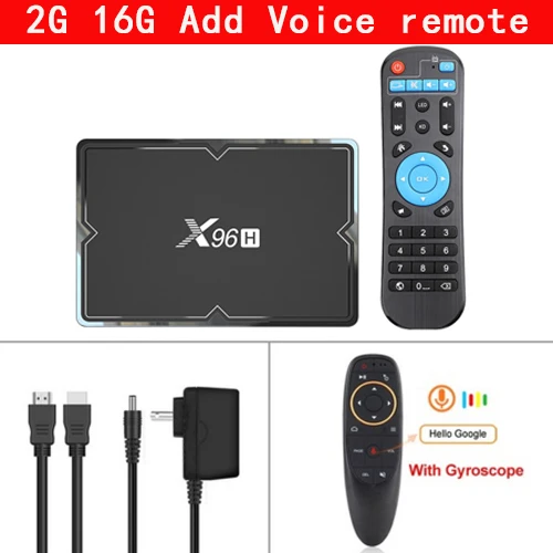 2G 16G voice control X96H Смарт ТВ коробка Android 9,0, 4 Гб оперативной памяти, 32 Гб встроенной памяти, 64 ГБ, процессор Allwinner H603 2,4G& Wi-Fi 5 ГГц Wi-Fi 1080P 6K Netflix Youtube IPTV Set-top BOX pk h96 tx6 - Цвет: 2G 16G voice control