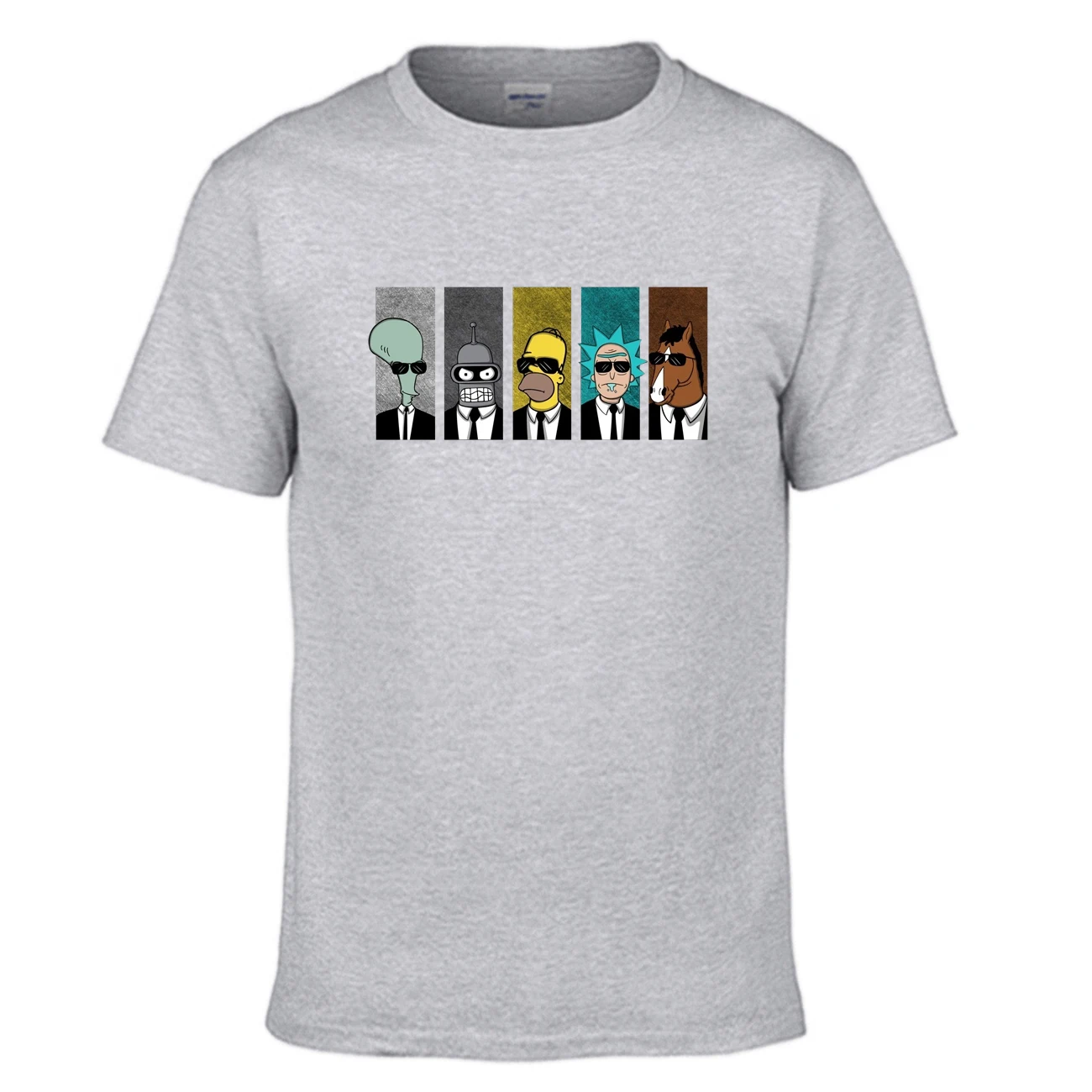 Забавная футболка, мужские летние топы, Рик и Морти, док и мхарти, футболка, Назад в будущее, Camiseta, хлопок, короткий рукав, аниме, футболка - Цвет: Gray 6