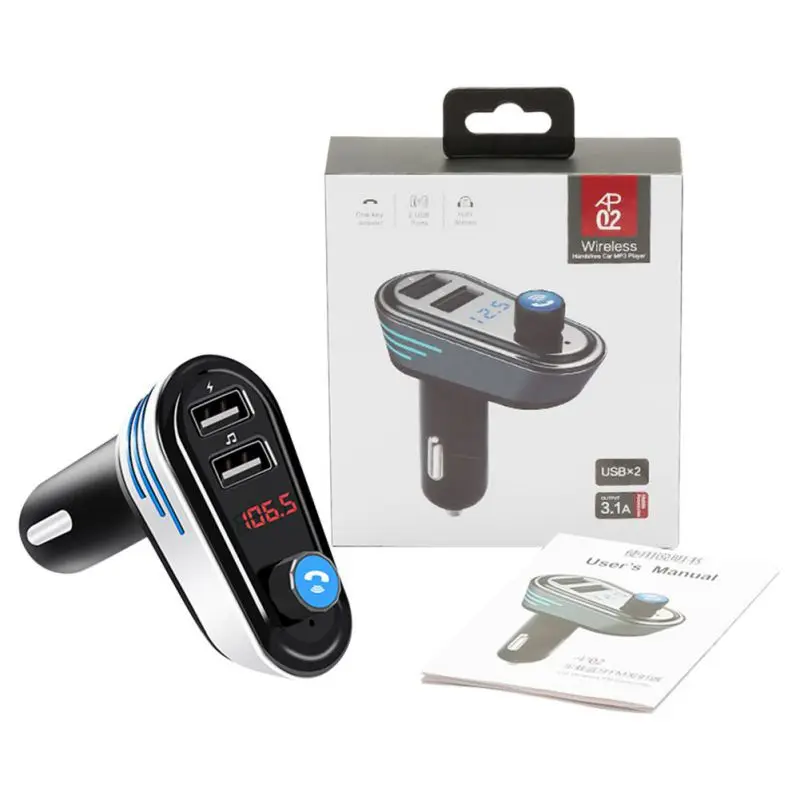 Balight, двойной USB, 5 В, 3.1A, автомобильное зарядное устройство, Bluetooth, Handsfree, автомобильный комплект, беспроводной Автомобильный MP3 аудио плеер, fm-передатчик