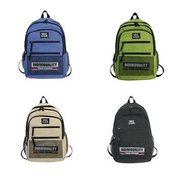 

College Wind Net Bag Oxford Cloth Couple Unisex Student Schoolbag Multicolor Personality Versatile Backpack