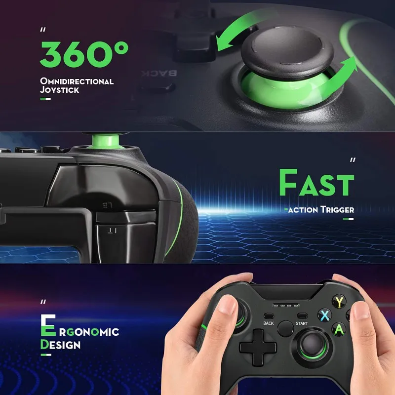 Беспроводной контроллер Улучшенный геймпад для Xbox One/One S/One X/One Elite/PS3/Windows 10 | двойная вибрация