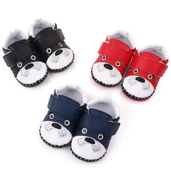 

Baby Boys Girls Anti-Slip Cartoon Print Walking Shoes Baby Boy Pu Crib Shoes Autumn Toddler Soft Soled Sneakers