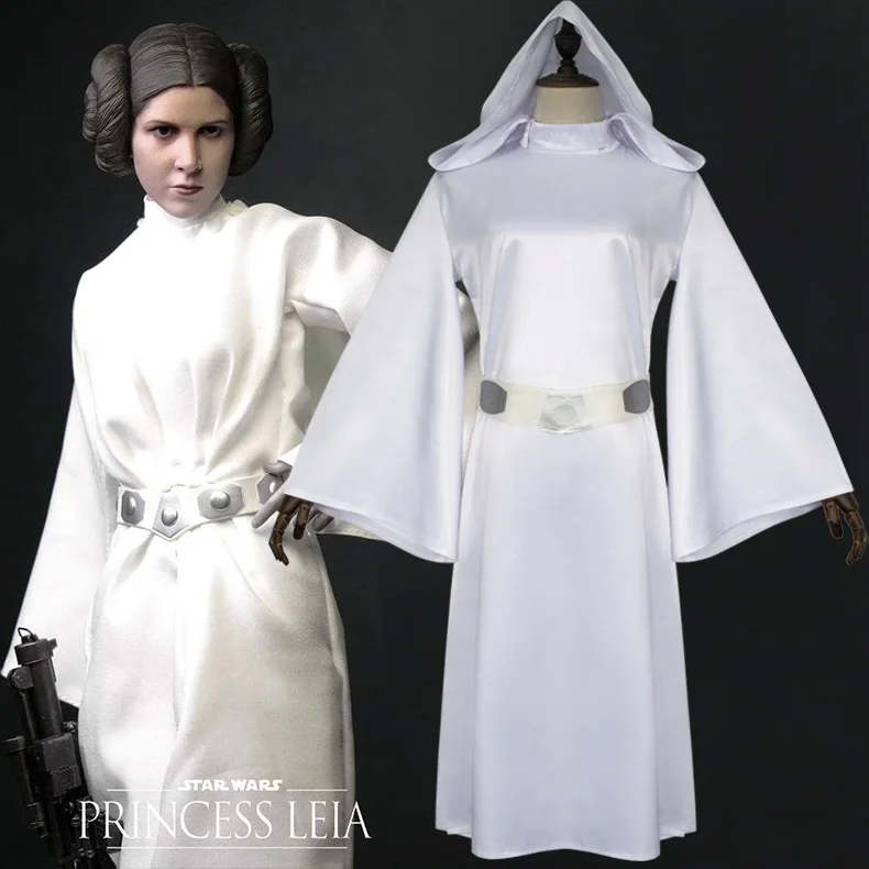 IV-VI костюмы Alderaan princess Leia Organa Solo для косплея Leia Organa, белое платье, костюм на Хэллоуин