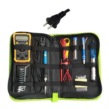 

220V 60W Electric Soldering Iron Kit Digital Multimeter Combination Tool Set Adjustable Temperature Welding Tools