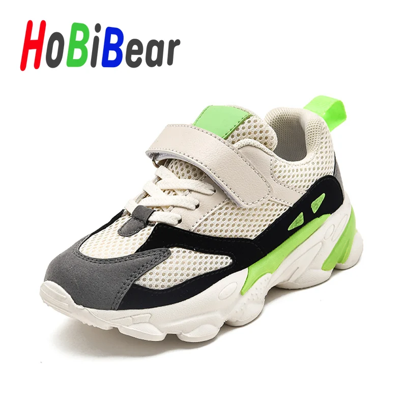HOBIBEAR 2020 New Boys Sneakers Breathable Casual Sneakers Boys Young Non-Slip Children Shoes Boys Designer Teenager Sport Shoes
