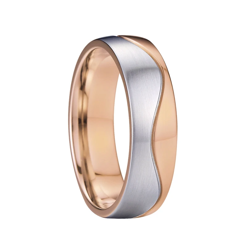 Western Rose Gold Color Rings Design Without Stones For Women Big Size Anniversary Marriage Alliances Wedding Couple Ring Men Wedding Bands Aliexpress