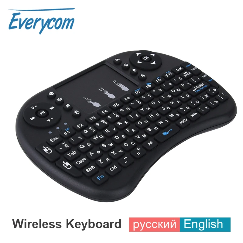 Everycom проектор аксессуар i8 Русский Английский 2,4 ГГц Беспроводная клавиатура Air mouse тачпад ручной для Android tv BOX Мини ПК