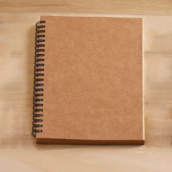 

Gift Journal Blank Page Drawing Sketchbook Painting Notebook Vintage School Office Eye Protect Coil Binding DIY Graffiti Diary