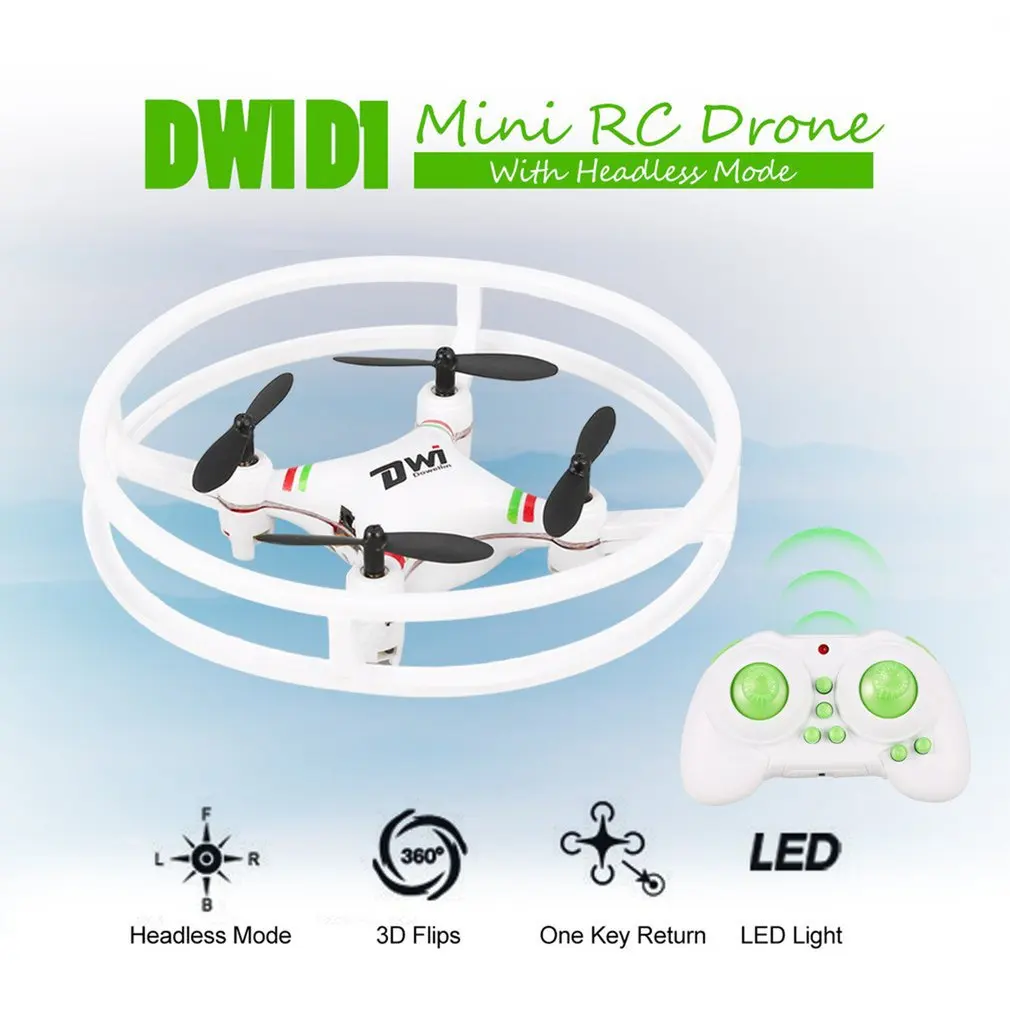 DWI D1 Мини Дрон 3D флипс один ключ возврат Безголовый режим H/L переключатель скорости портативный RC Квадрокоптер с светодиодный вспышкой