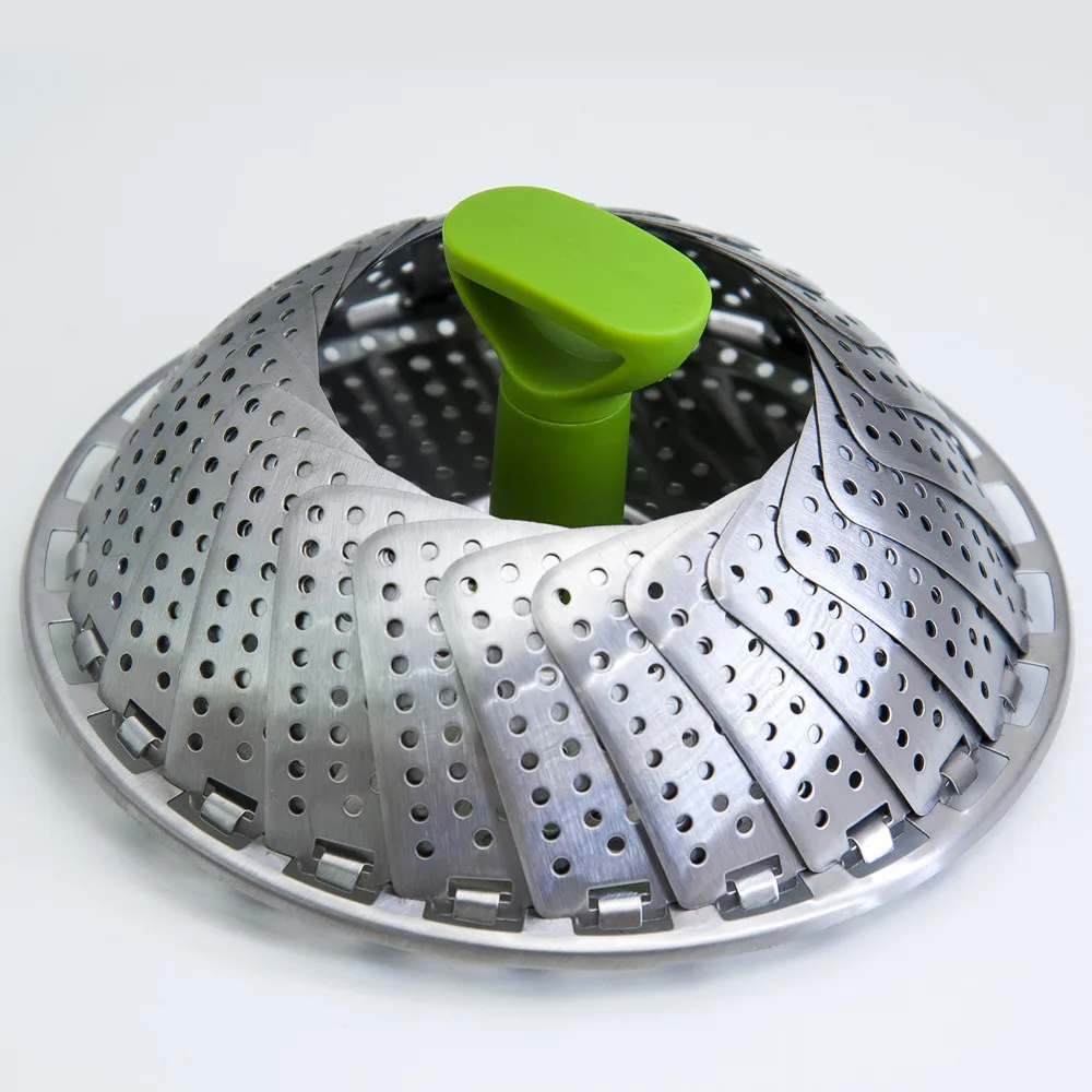 Details about   Foldable Plate Steam Food Basket Stainless Steel Vegetable Mesh Steamer Steamer 