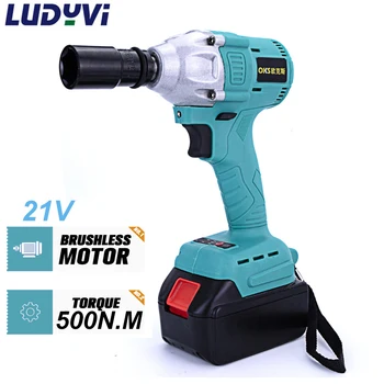 

Brushless Electric Wrench 21V 500N/M Impact Wrench Socket 3000mAh Li Battery Hand Drill Installation Cordless Power Tools