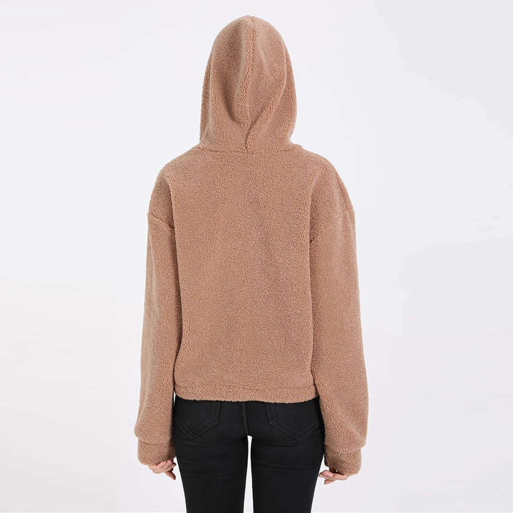 Новая модная зимняя одежда Для женщин теплая толстовка с капюшоном Manteau Femme