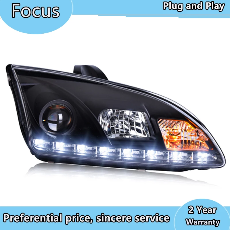 

Car Styling Headlights 2005-2008 for Ford Focus LED Headlight for Focus Head Lamp LED Daytime Running Light LED DRL Bi-Xenon HID