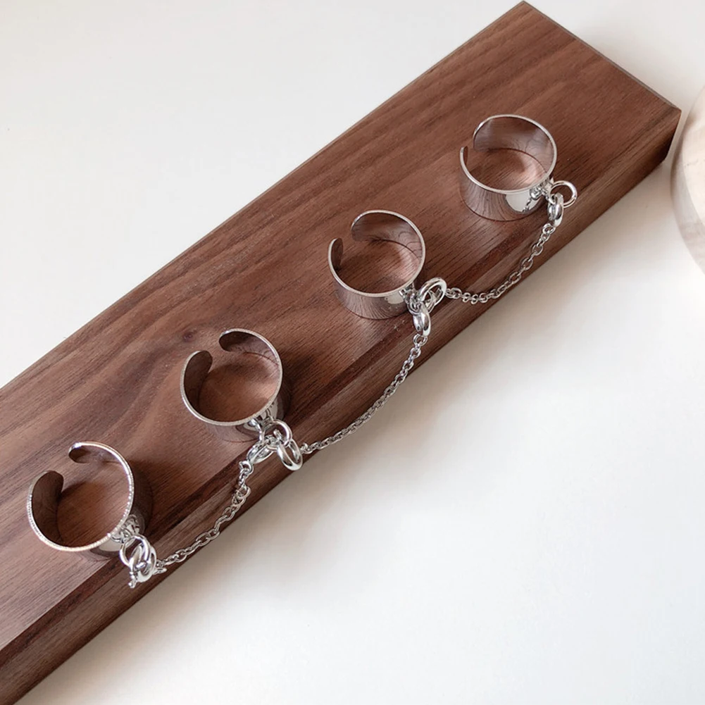 2020 New Punk Style Chain Link Multiple Finger Open Rings for Women Party Concert Ceremony Fashion Jewelry Gift Wholesale - Image 5