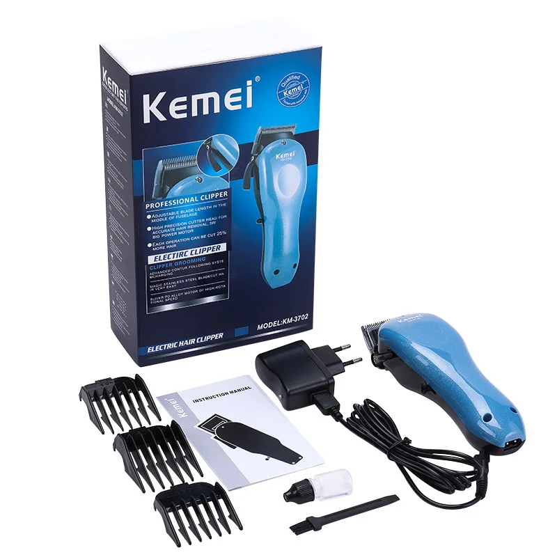 Kemei US Hair Clipper Rechargeable Retro Switch Oil Head Electric Hair Clippers Lithium Battery Long-lasting Life KM-3702